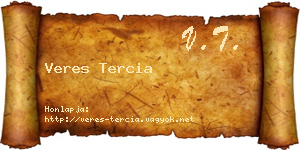 Veres Tercia névjegykártya